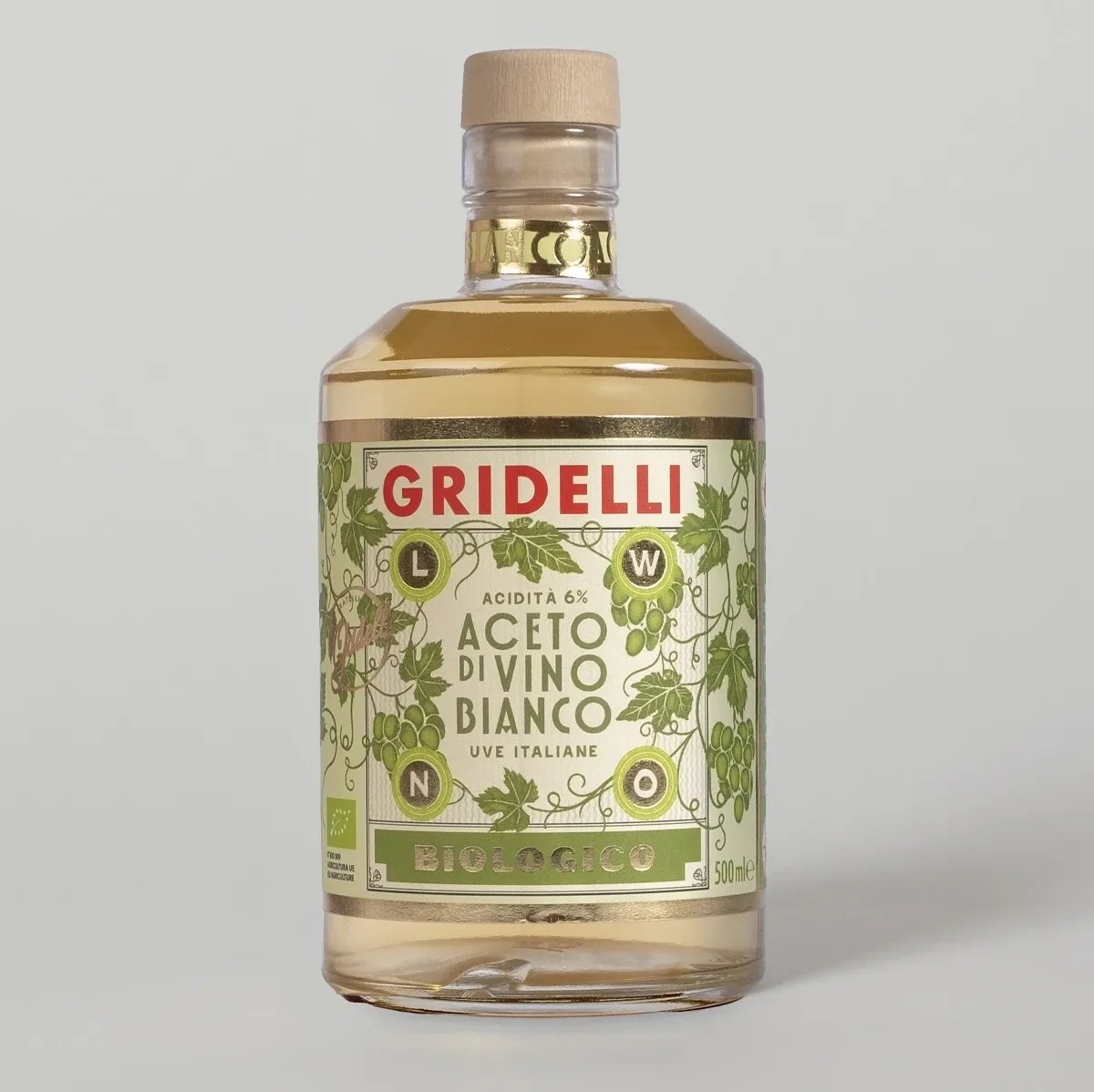 Aceto di vino bianco, 500 ml, økologisk